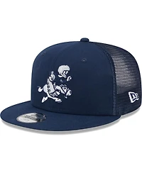 Big Boys and Girls New Era Navy Dallas Cowboys Retro Joe Main Trucker 9FIFTY Snapback Hat