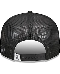 Men's New Era Black Los Angeles Angels Trucker 9FIFTY Snapback Hat