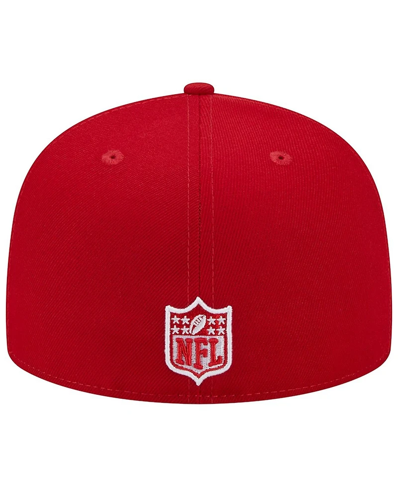 Men's New Era Scarlet San Francisco 49ers Super Bowl Xxix Main Patch 59FIFTY Fitted Hat
