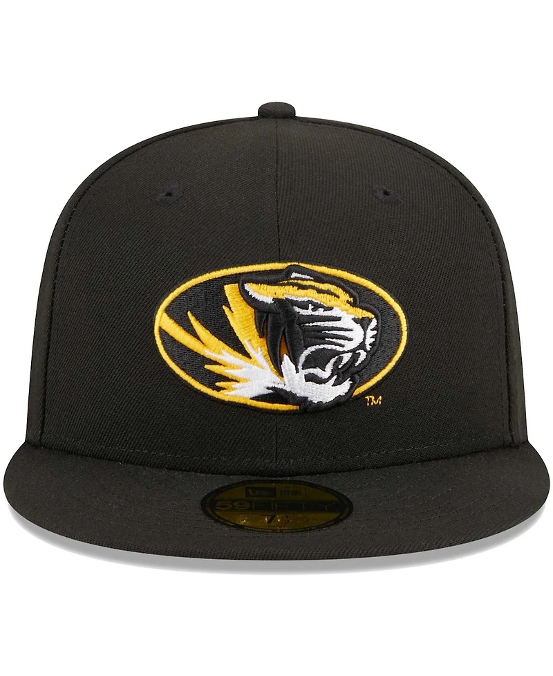 Men's New Era Black Missouri Tigers Evergreen 59FIFTY Fitted Hat
