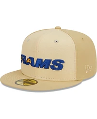 Men's New Era Khaki Los Angeles Rams Raffia Front 59FIFTY Fitted Hat