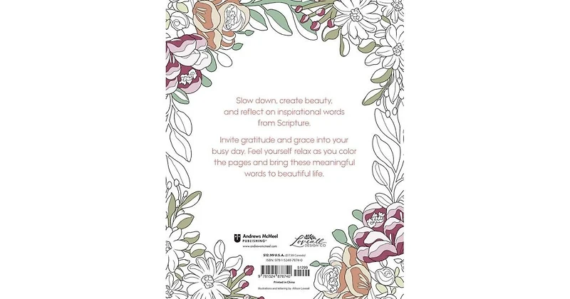 Scriptures and Florals Coloring Book by Allison Loveall