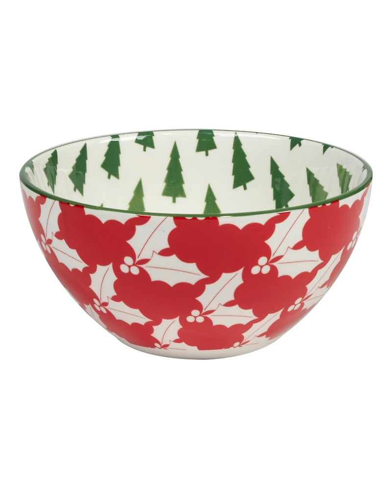 Certified International Winter Medley 30 oz All Purpose Bowls Set of 6, Service for 6