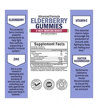 BioSchwartz Elderberry Gummies with Zinc and Vitamin C for Adults & Kids | Natural Immune Support | Black Sambucus Elderberries, Powerful Multimineral