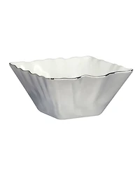 Certified International Gold-Silver Tone Coast Square Snack Bowls Set of 4