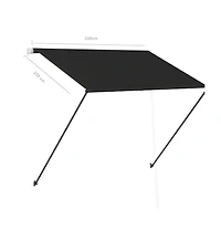 Retractable Awning with Led 78.7"x59.1" Anthracite