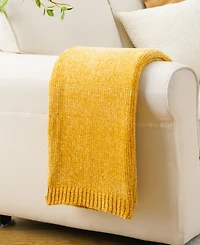Battilo Lifestyle Solid Woven Micro Chenille Throw, 51" x 67"