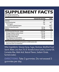 Omega + Dha Gummies, Lemon & Orange Flavor, Havasu Nutrition, 60ct