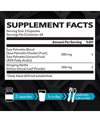 Saw Palmetto + Nettle Capsules, Havasu Nutrition, 120ct