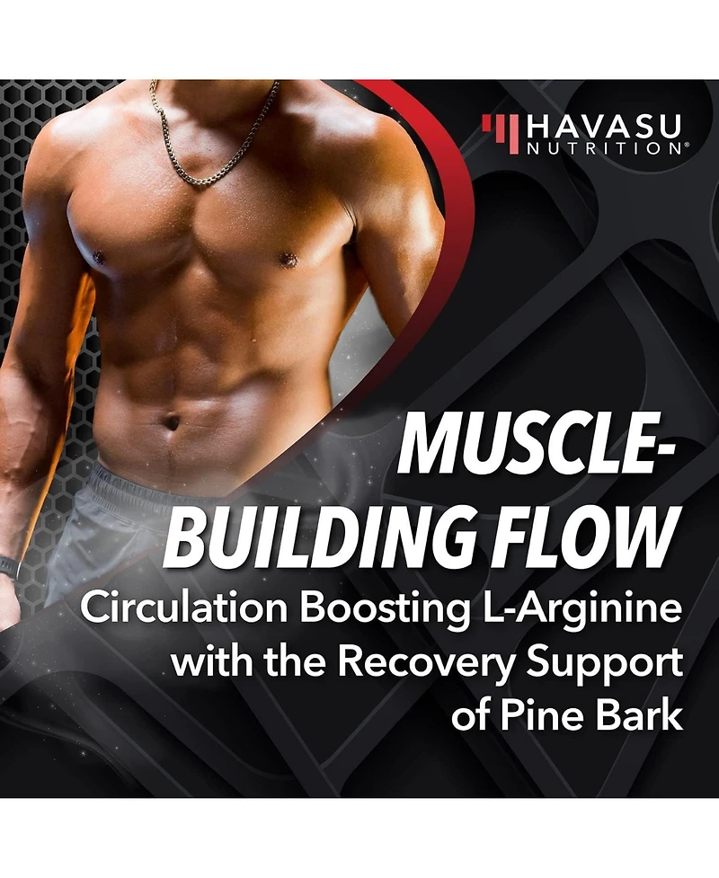 L-Arginine + Pine Bark Capsules, Havasu Nutrition, 90ct