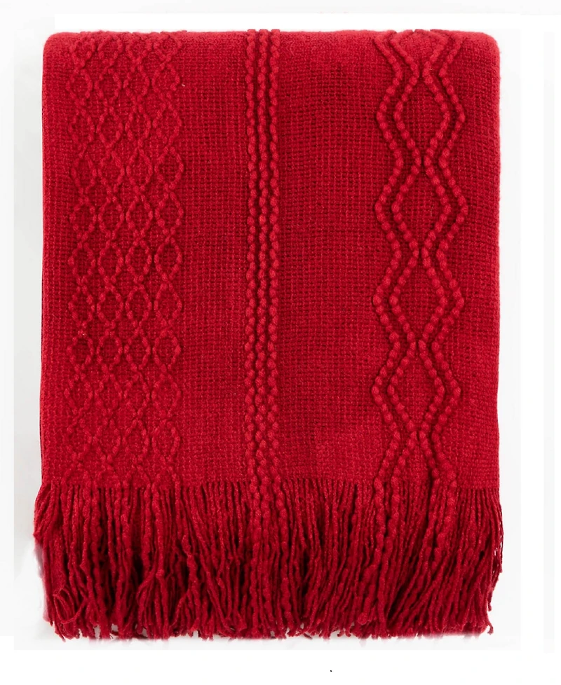 Battilo Multi Chevron Texture Lightweight Throw, 50" x 60"