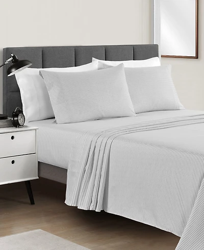Sunham Microfiber Easy Care Printed -Pc. Sheet Set