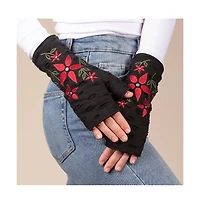 Feelgoodz Women s Artisan Crafted Fleece Lined Viola Fingerless Jersey Gloves