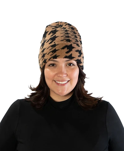 Marcus Adler Houndstooth Cuff Beanie
