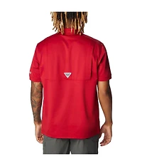 Men's Columbia Crimson Alabama Tide Pfg Tamiami Omni-Shield Polo Shirt
