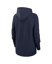 Women's Nike College Navy Seattle Seahawks Asymmetrical Raglan Full-Zip Hoodie