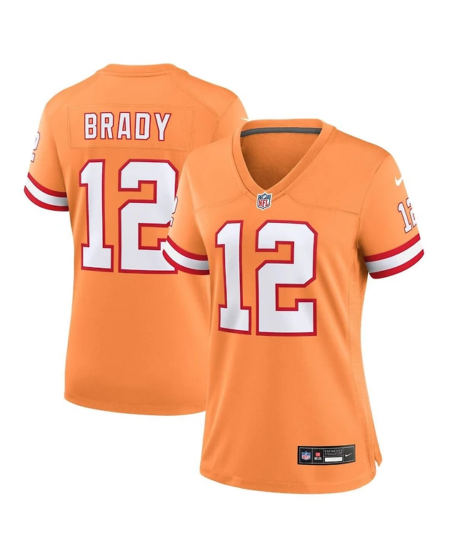Nike Women's Nike Tom Brady Orange Tampa Bay Buccaneers Throwback