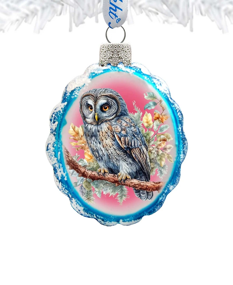 Designocracy Owl Keepsake Mercury Christmas Glass Ornaments G. DeBrekht