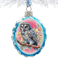 Designocracy Owl Keepsake Mercury Christmas Glass Ornaments G. DeBrekht