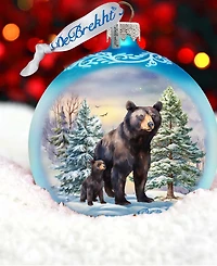 Designocracy A Love for All Seasons - Bears Ball Glass Christmas Ornaments G. DeBrekht