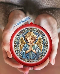 Designocracy Little Angel Ball Christmas Mercury Glass Ornaments G. DeBrekht