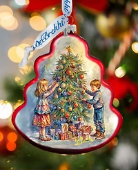 Designocracy Love Among the Branches Tree Holiday Mercury Glass Ornaments G. DeBrekht