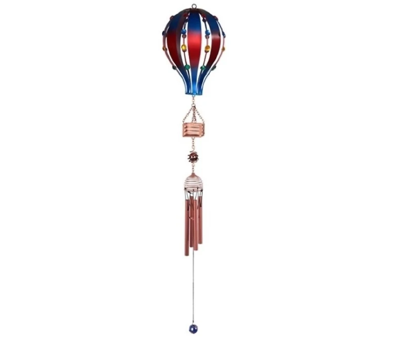 34" Long Blue and Red Air Balloon with Copper Gem