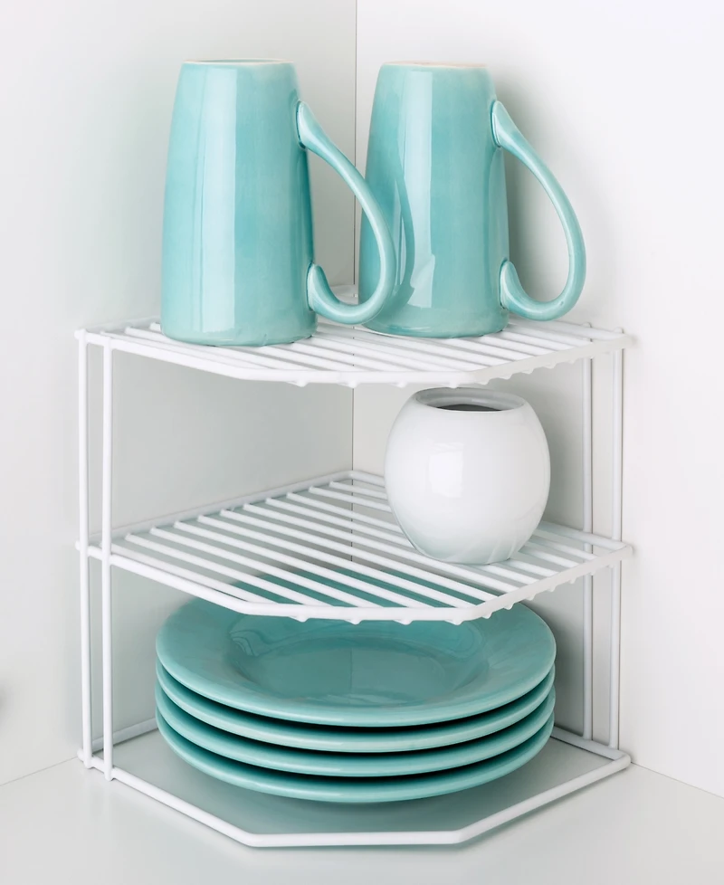 Smart Design 3-Tier Kitchen Corner Shelf Rack, 9" x 8"