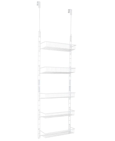 Smart Design -Tier Over the Door Pantry Organizer Rack with Adjustable Shelves