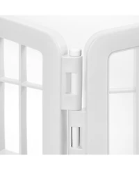 Iris Usa 34-inch Exercise 8-Panel Pet Playpen with Door, White