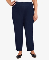 Alfred Dunner Plus Super Stretch Mid-Rise Average Length Denim Pants