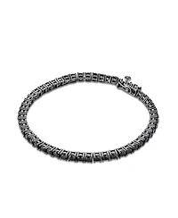 Bling Jewelry Jewelry 10 Ct Cz Round Solitaire Tennis Bracelet Cubic Zirconia Black Sterling Silver 7 Inch