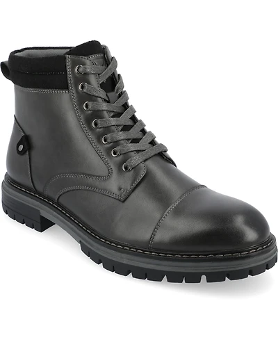 Vance Co. Men's Fegan Tru Comfort Foam Cap Toe Lace-Up Ankle Boots
