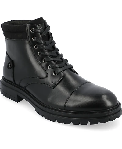 Vance Co. Men's Fegan Tru Comfort Foam Cap Toe Lace-Up Ankle Boots