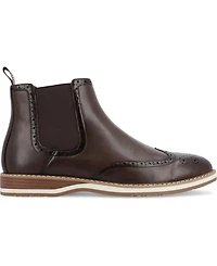 Vance Co. Men's Thorpe Tru Comfort Foam Wingtip Slip-On Chelsea Boots