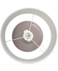 All The Rages 15.25" Modern Overload Glass Bedside Table Lamp with White Fabric Shade