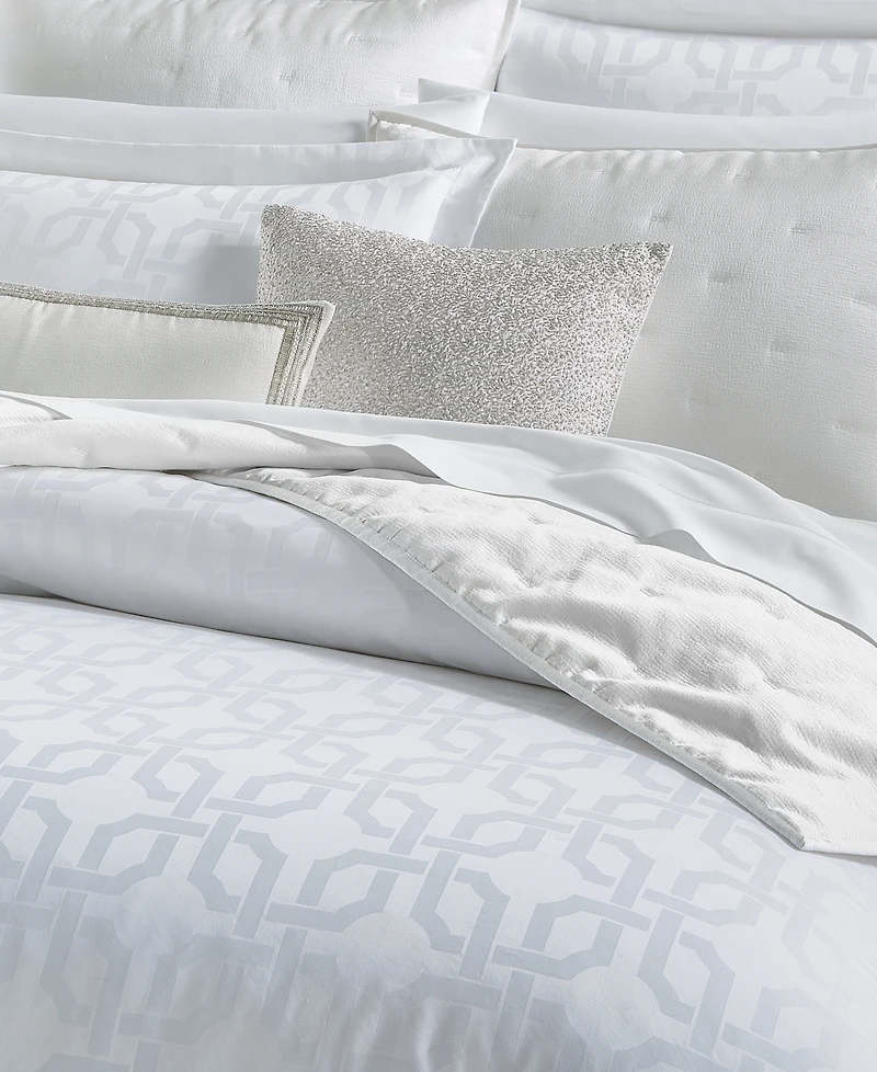 Hotel Collection Fresco Jacquard 525-Thread Count Egyptian Cotton 3-Pc. Duvet Cover Set, Full/Queen, Exclusively at Macy's