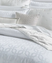 Hotel Collection Fresco Jacquard 525-Thread Count Egyptian Cotton 3-Pc. Duvet Cover Set, Full/Queen, Exclusively at Macy's