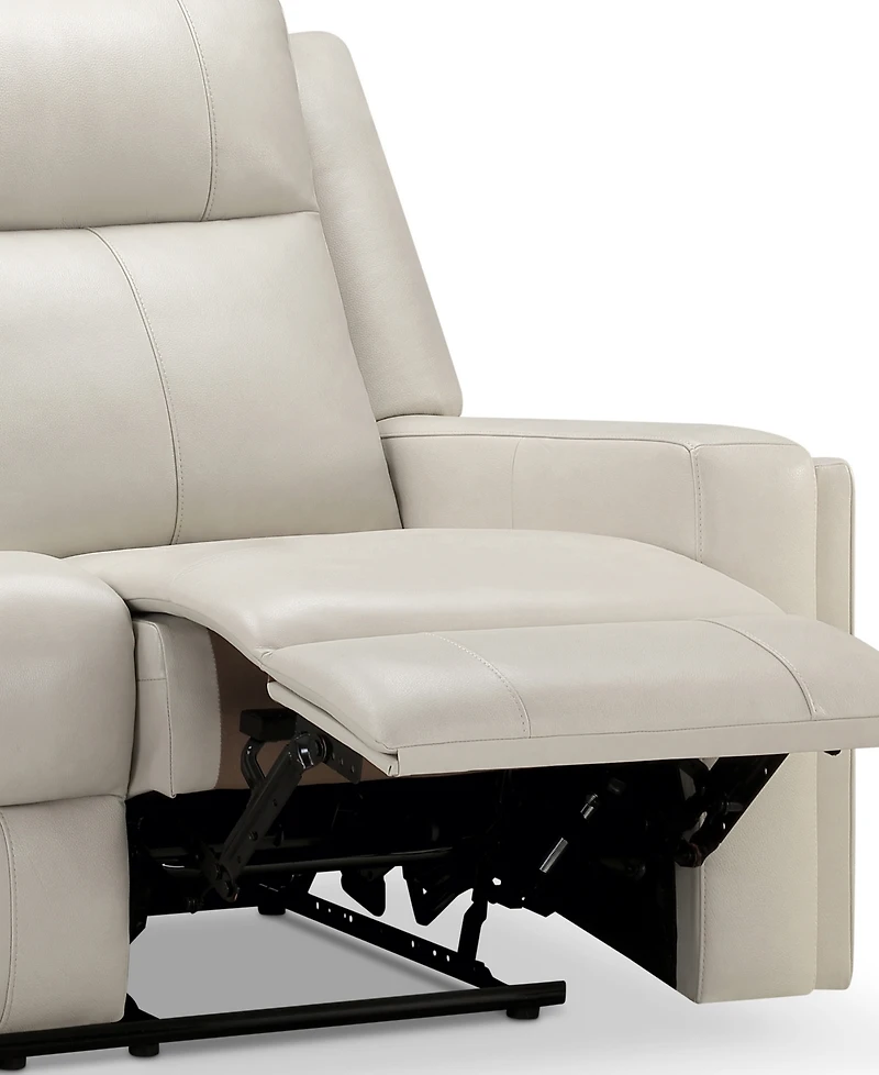 Abbyson Living Rhodes 37.5" Top-Grain Leather Manual Recliner