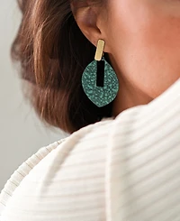 Matr Boomie Nihira Teal Patina Sphere Drop Earrings