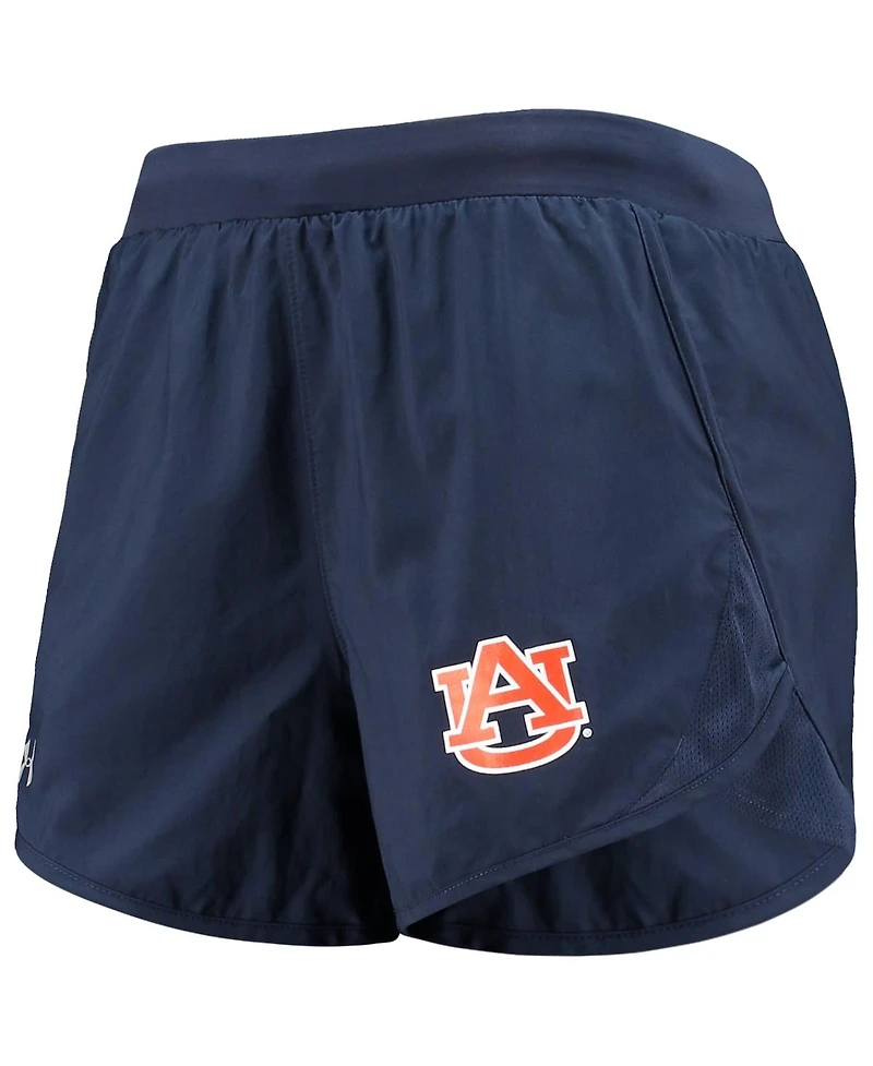 Women's Under Armour Navy Auburn Tigers Fly By Run 2.0 Performance Shorts