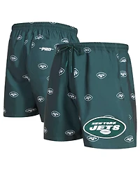 Men's Pro Standard Green New York Jets Allover Print Mini Logo Shorts