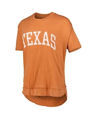 Women's Pressbox Texas Orange Texas Longhorns Arch Poncho T-shirt