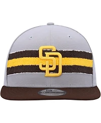 Men's New Era Gray, Brown San Diego Padres Band 9FIFTY Snapback Hat