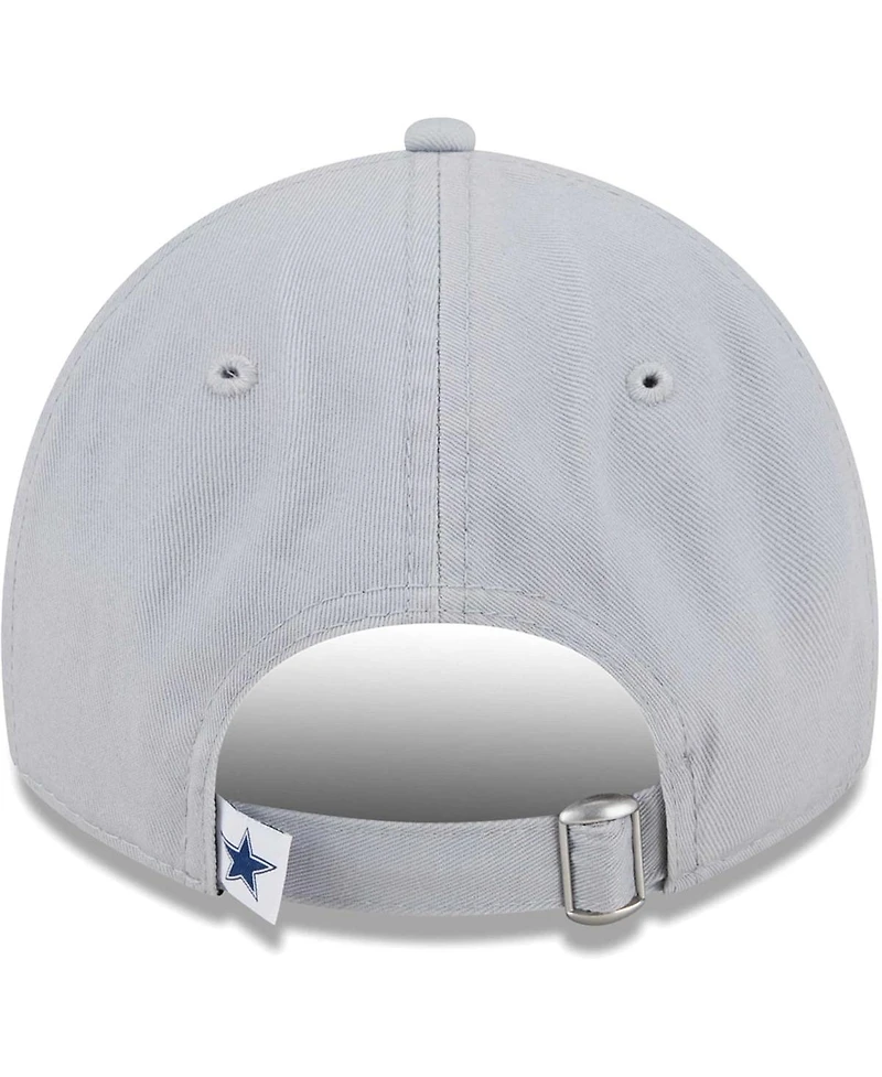 Women's New Era Gray Dallas Cowboys Main Core Classic 2.0 9TWENTY Adjustable Hat
