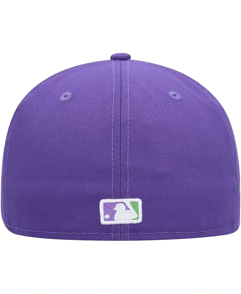 Men's New Era Purple San Francisco Giants Lime Side Patch 59FIFTY Fitted Hat