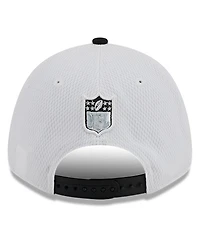 Men's New Era White, Black Las Vegas Raiders 2023 Sideline 9FORTY Adjustable Hat