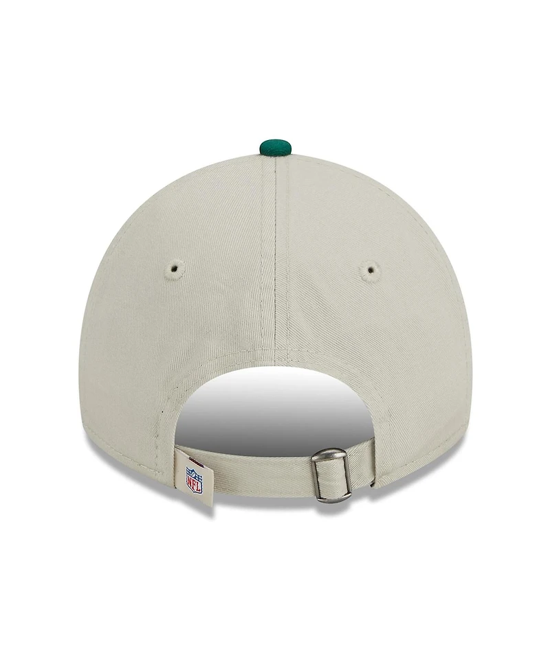 Men's New Era Cream, Green New York Jets 2023 Sideline Historic 9TWENTY Adjustable Hat