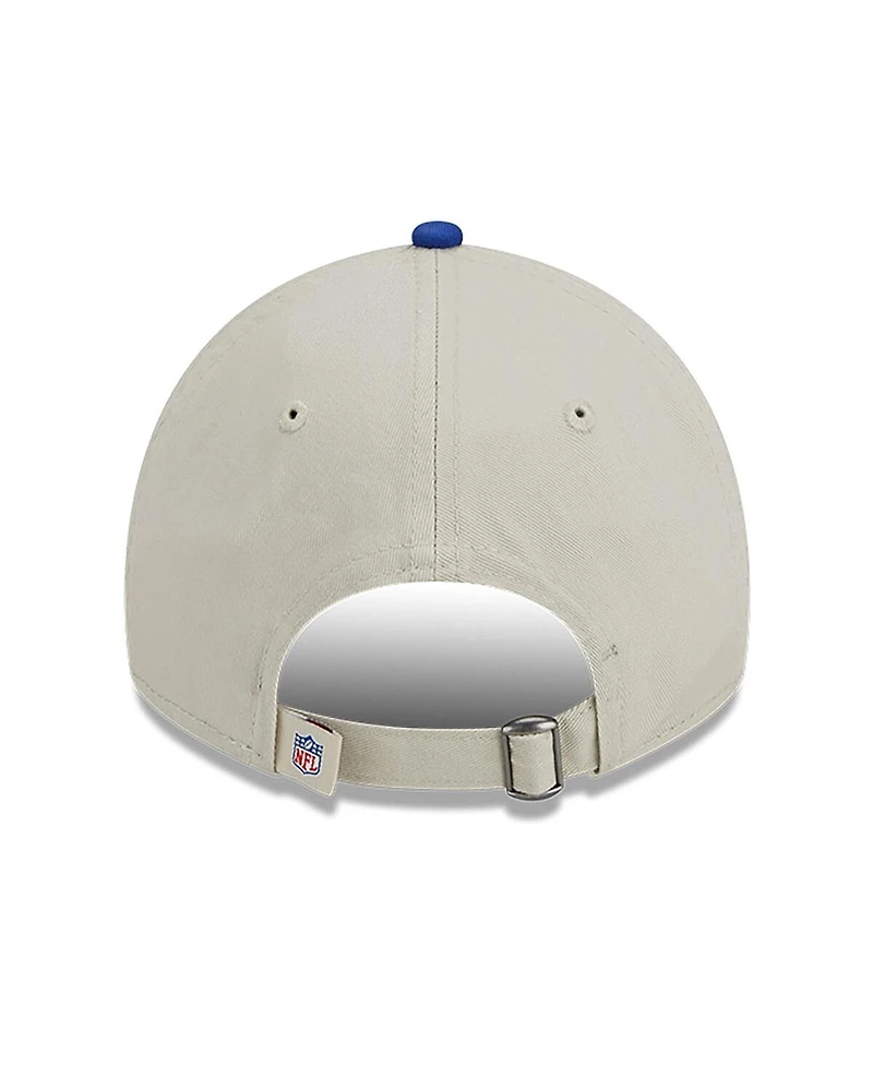Men's New Era Cream, Royal Buffalo Bills 2023 Sideline Historic 9TWENTY Adjustable Hat