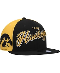 Men's New Era Black Iowa Hawkeyes Outright 9FIFTY Snapback Hat